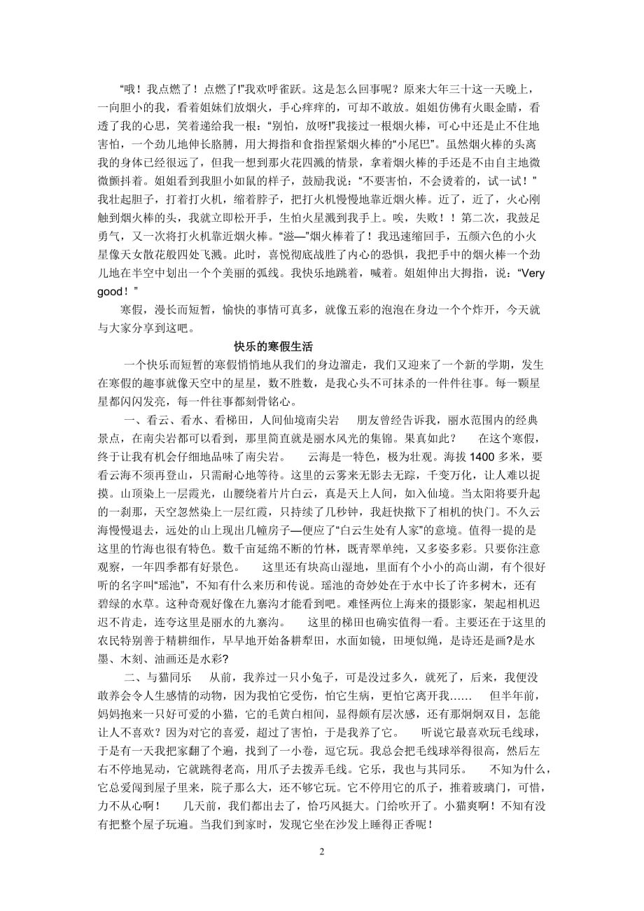 以寒假生活为话题的作文.doc_第2页