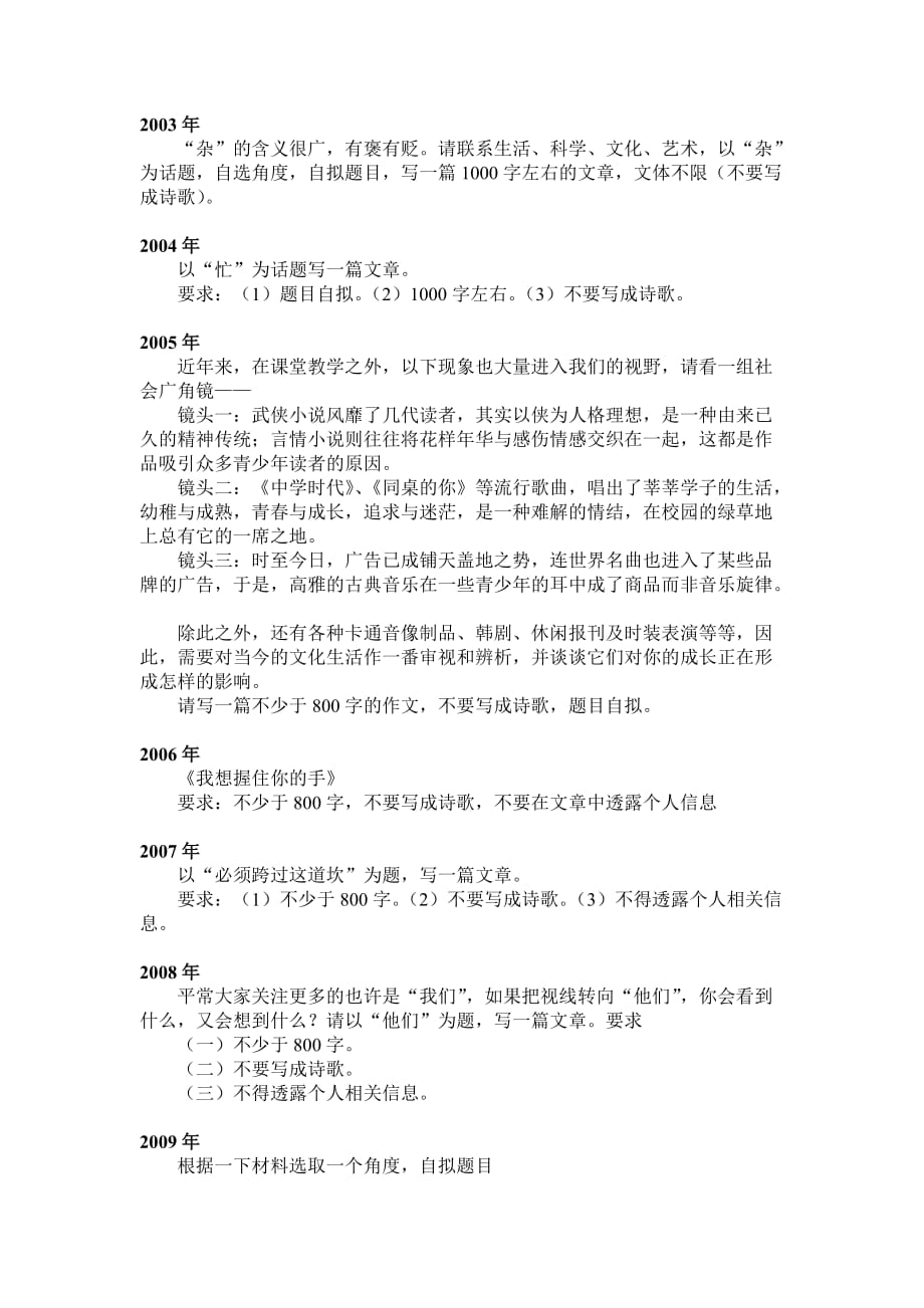 历年上海高考作文题.doc_第4页