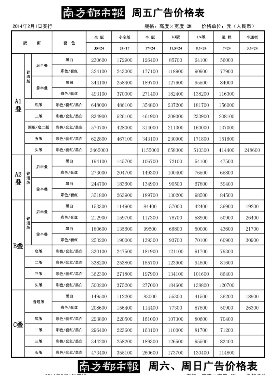 南方都市报广告价格表_第3页