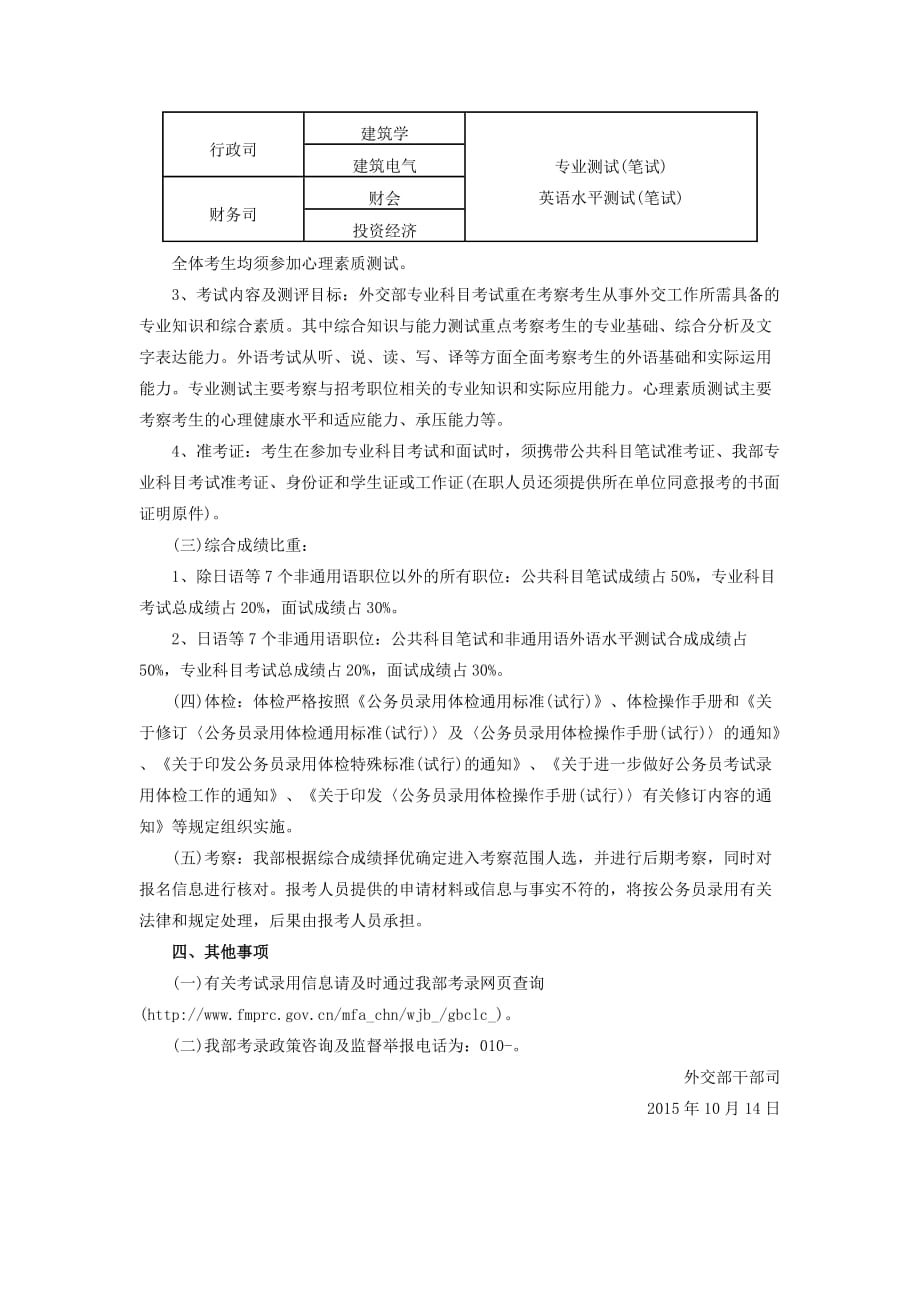 外交部2016年公务员考试录用工作有关说明及注意事项.doc_第4页