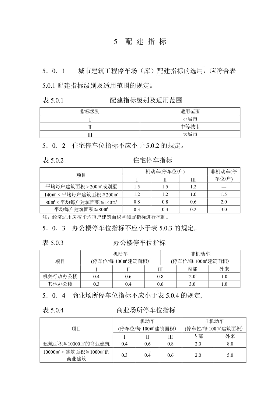 停车场设计配件指标.doc_第1页