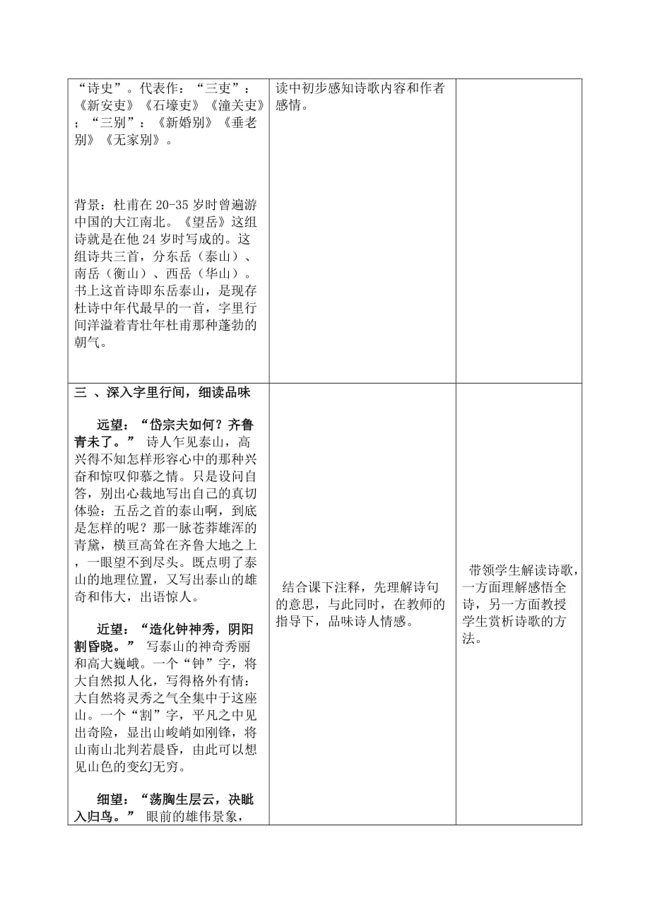 语文人教版八年级上册《望岳》教学设计及课后作业.doc_第3页