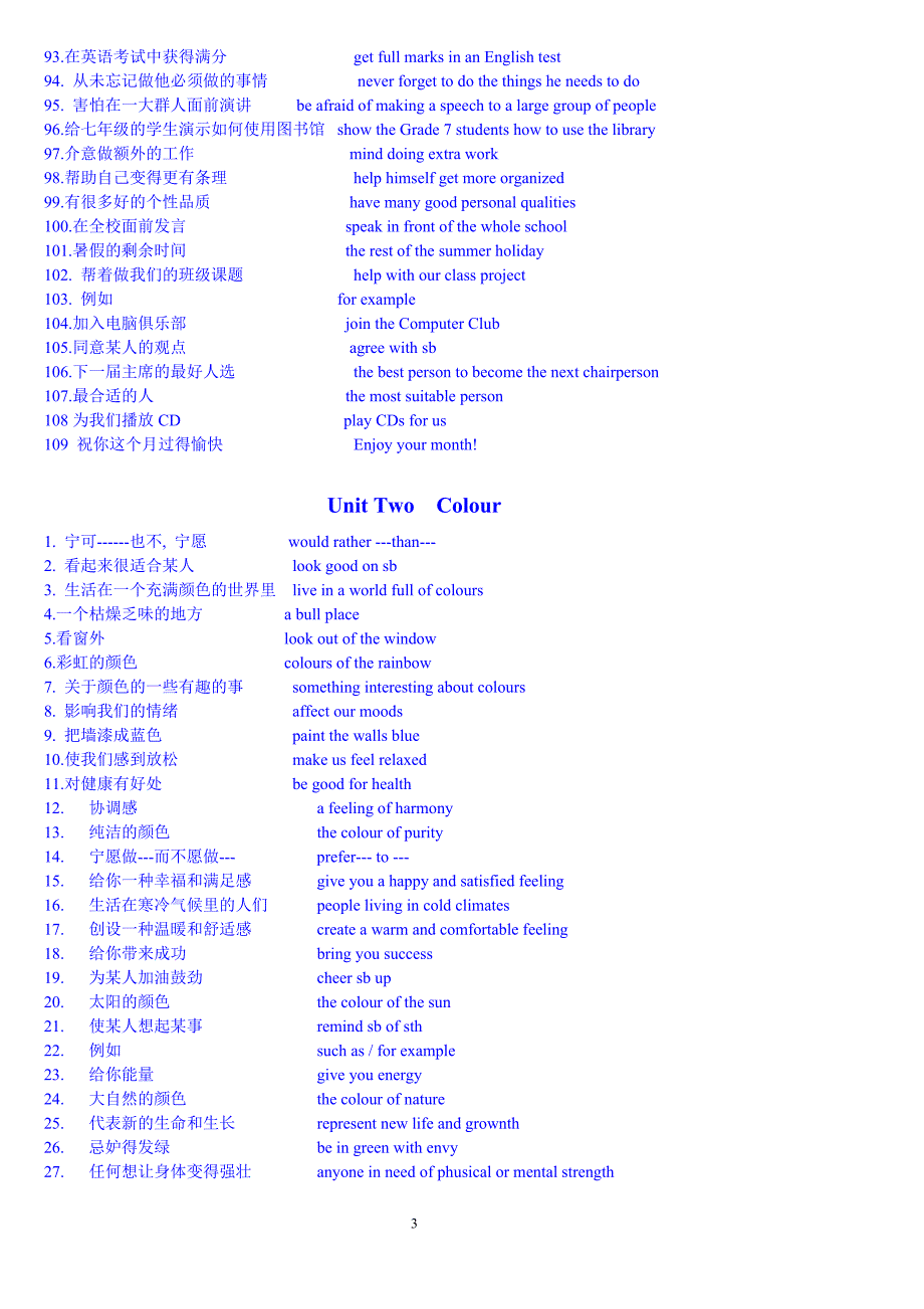 初中英语牛津9A词组（译林版）--哦_第3页