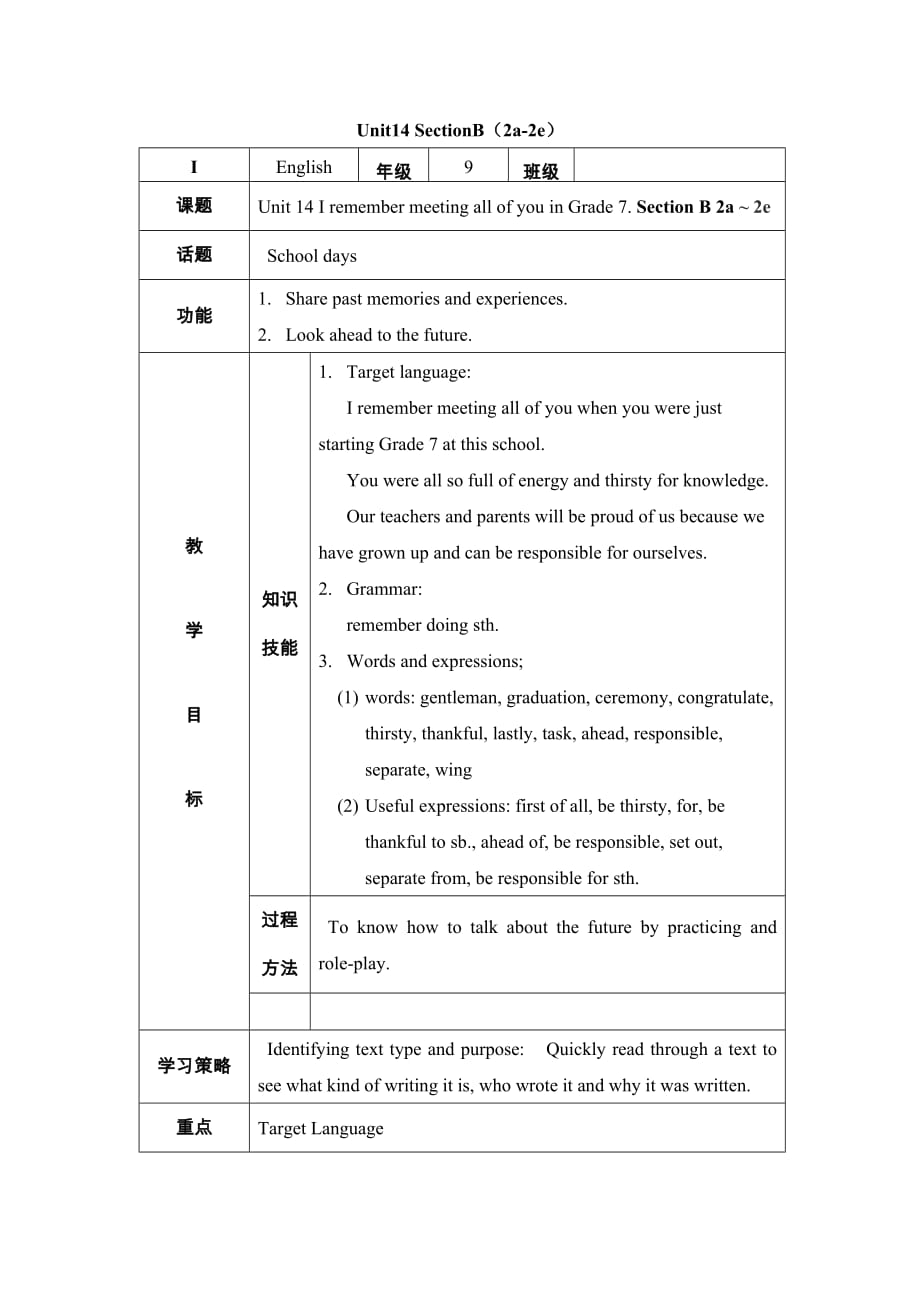 英语人教版九年级全册unit14 sectionb (2a--2b)_第1页