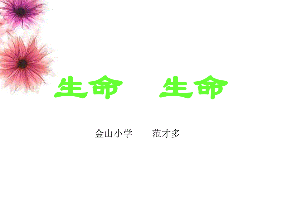 语文人教版本四年级下册19　生命　生命_第1页