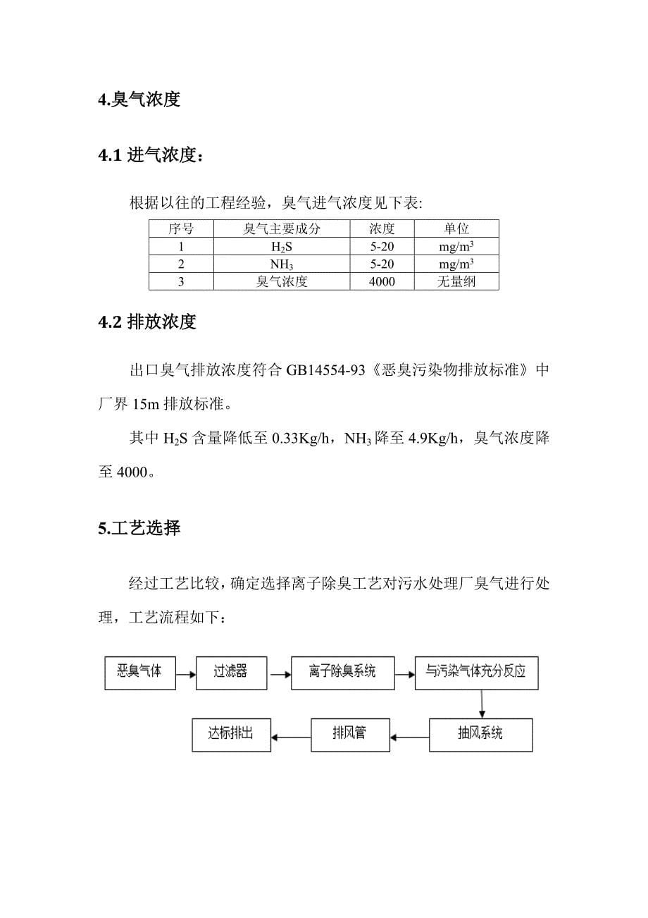 污水厂离子除臭技术实施方案_第5页