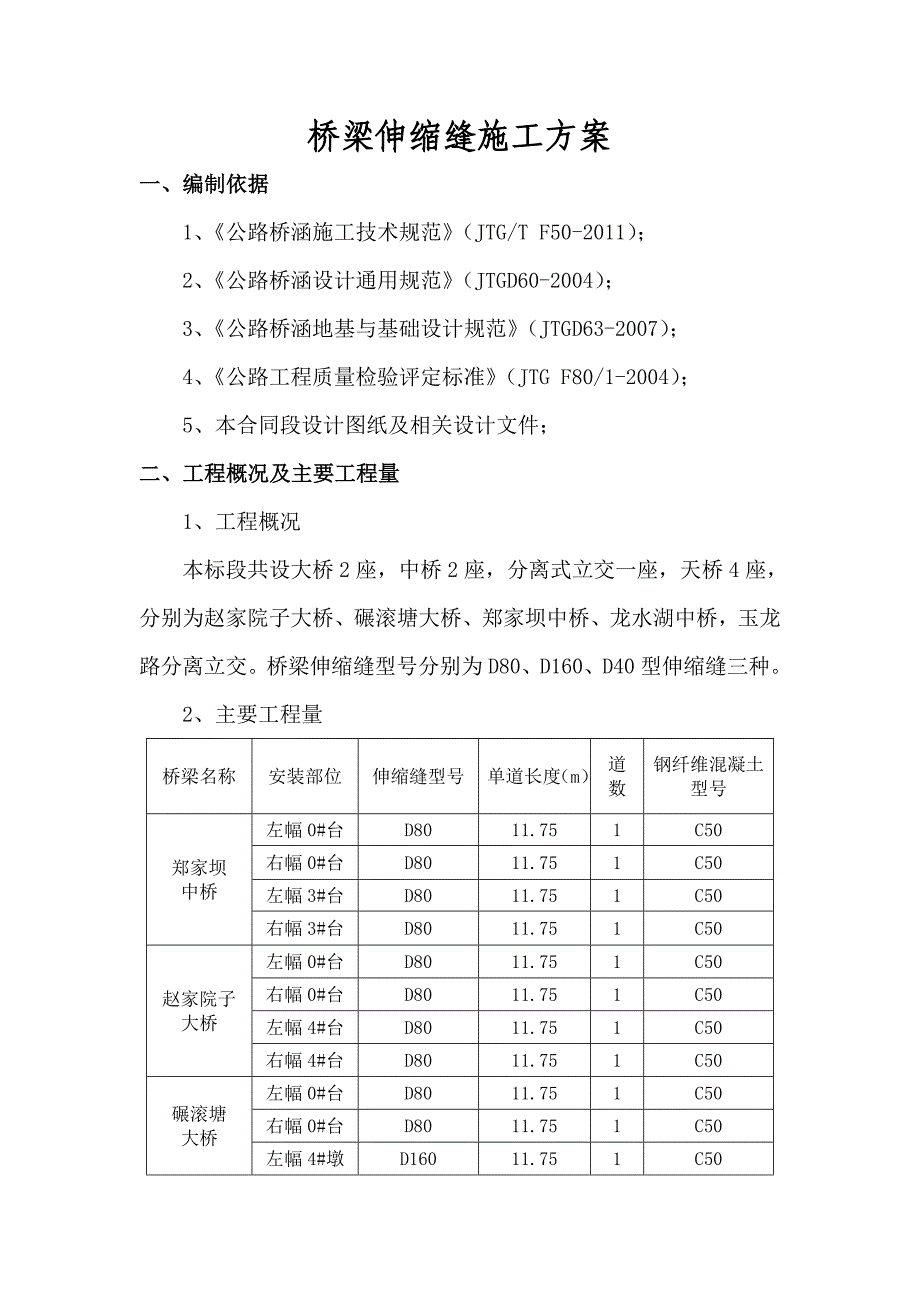 桥梁伸缩缝施工实施方案_第2页