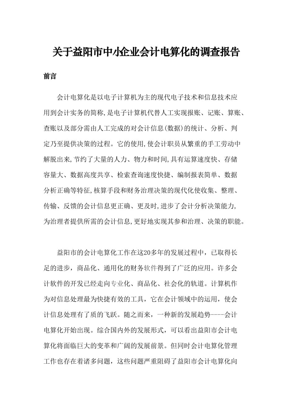 寒假实践-关于益阳市中小企业会计电算化的调查报告.doc_第2页