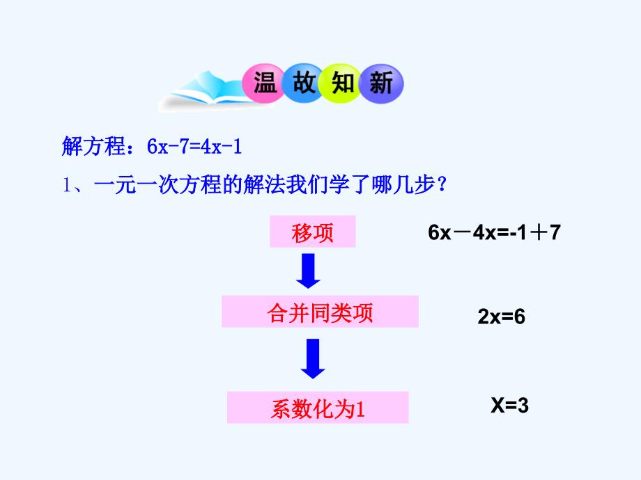 数学人教版七年级上册一元一次方程---去括号.3-解一元一次方程(二)去括号与去分母-第1课时ppt-2012年人教版七数上_第3页