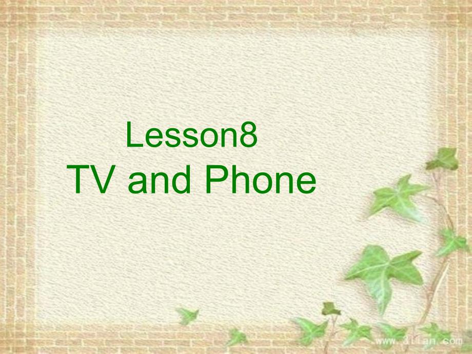 冀教版四年级上册英语lesson8 tv and phone_第1页