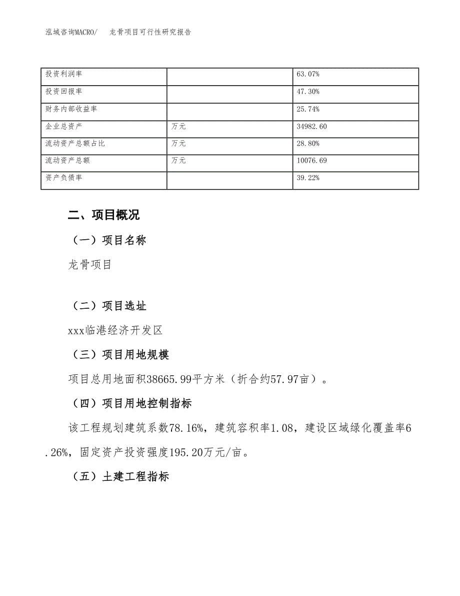 龙骨项目可行性研究报告（总投资17000万元）（58亩）_第5页