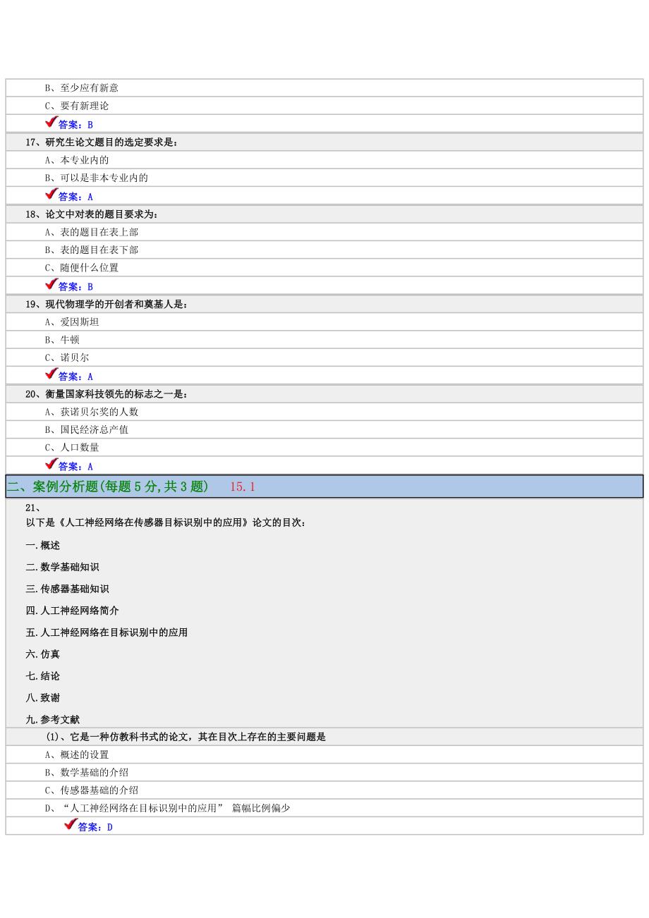 连云港继续教育《专业技术人员科技论文写作》测验考试题库_第3页