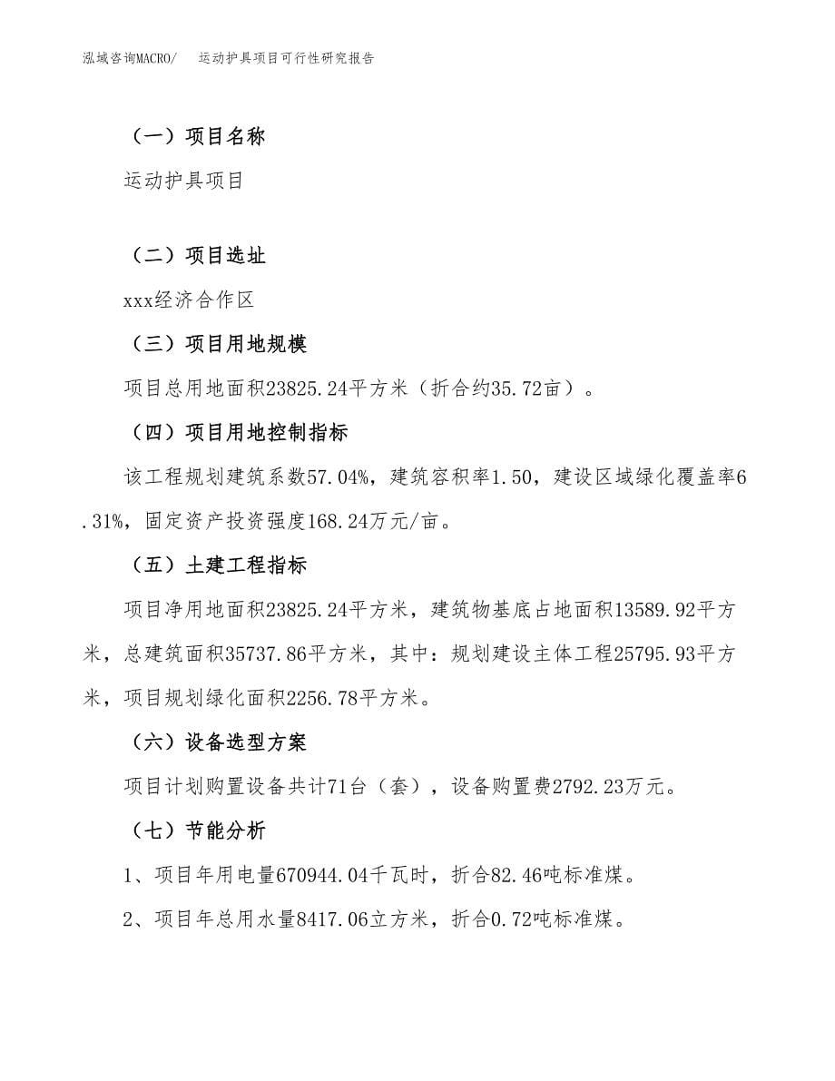 运动护具项目可行性研究报告（总投资8000万元）（36亩）_第5页