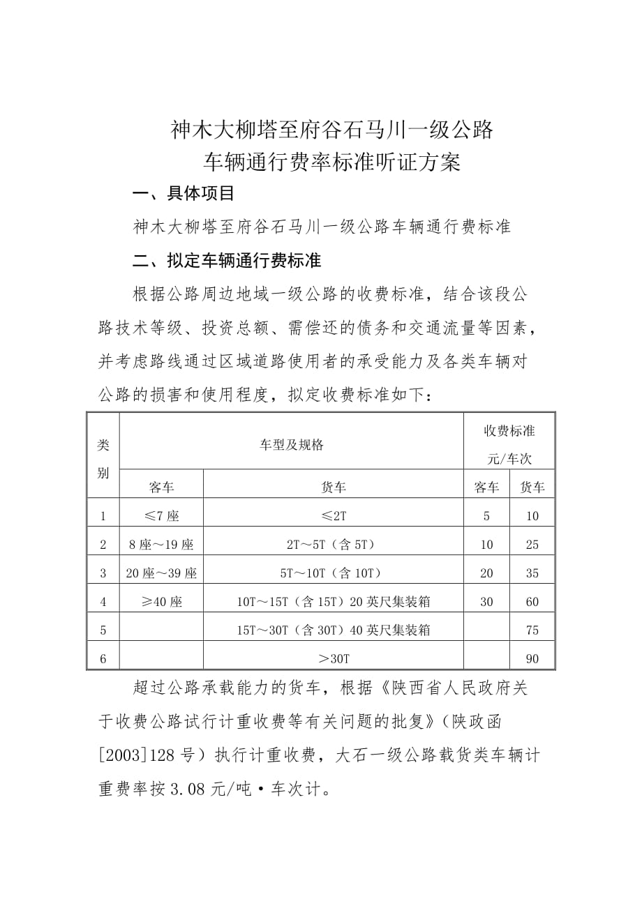 神木大柳塔至府谷石马川一级公路_第1页