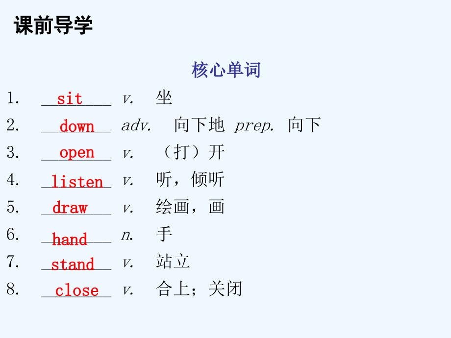 2017-2018七年级英语上册 starter module 2 my english lesson （新）外研_第2页