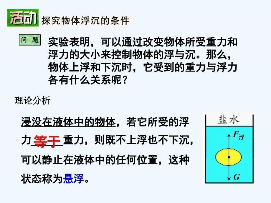 2017春八年级物理下册 10.5《物体的浮与沉》1 （新版）苏科版_第5页