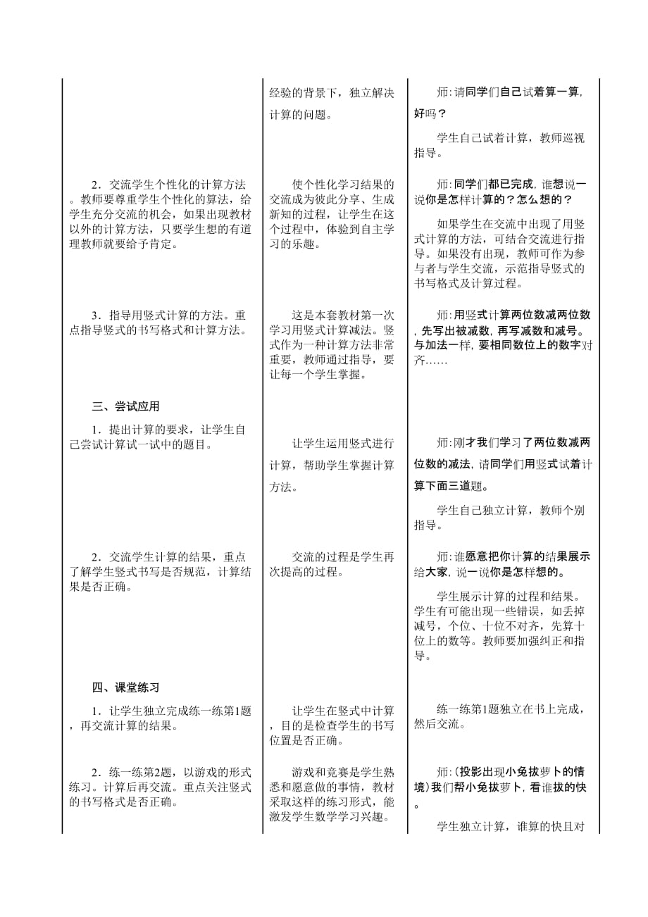 （精品教育）《两位数减两位数（不退位）》教学设计_第2页