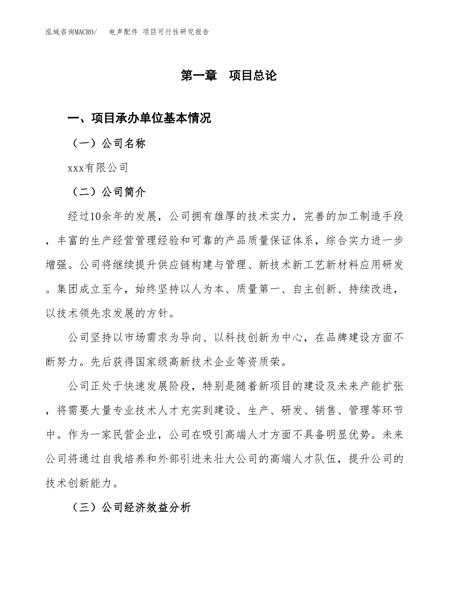 电声配件 项目可行性研究报告（总投资4000万元）（15亩）_第3页