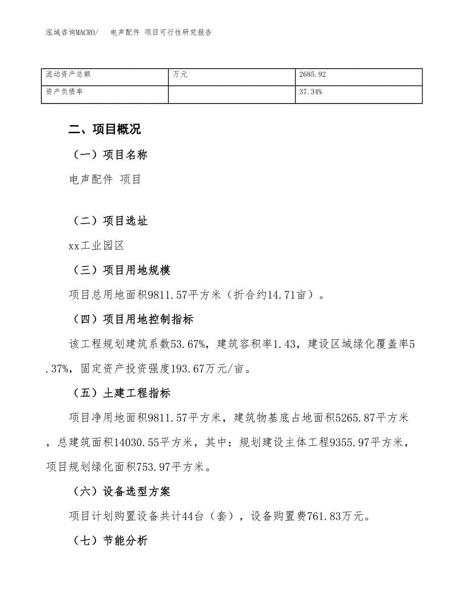 电声配件 项目可行性研究报告（总投资4000万元）（15亩）_第5页