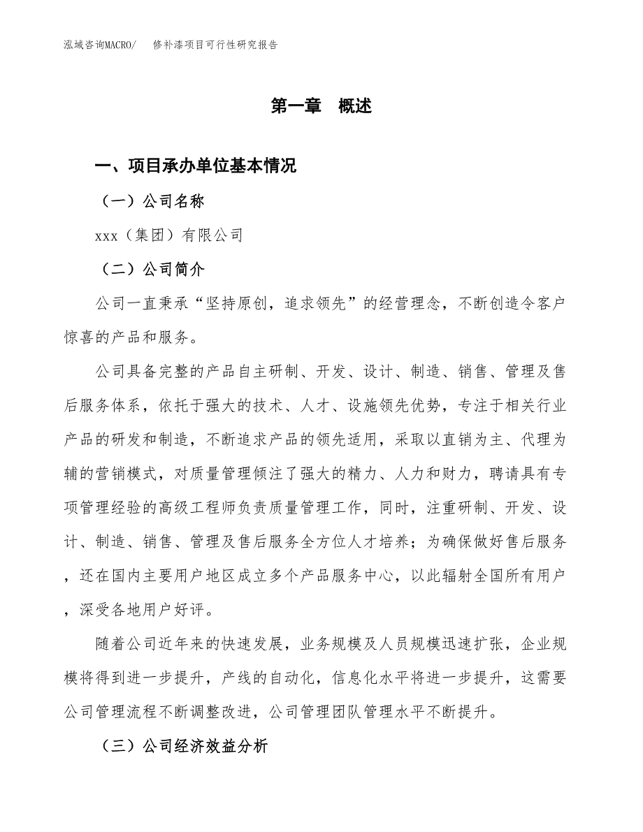 修补漆项目可行性研究报告（总投资14000万元）（51亩）_第3页