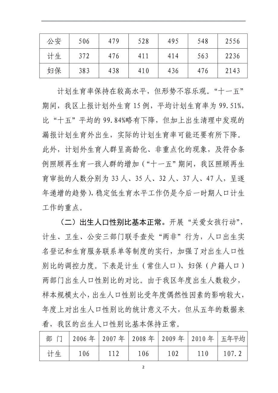 戚区“十一五”形势分析报告_第2页