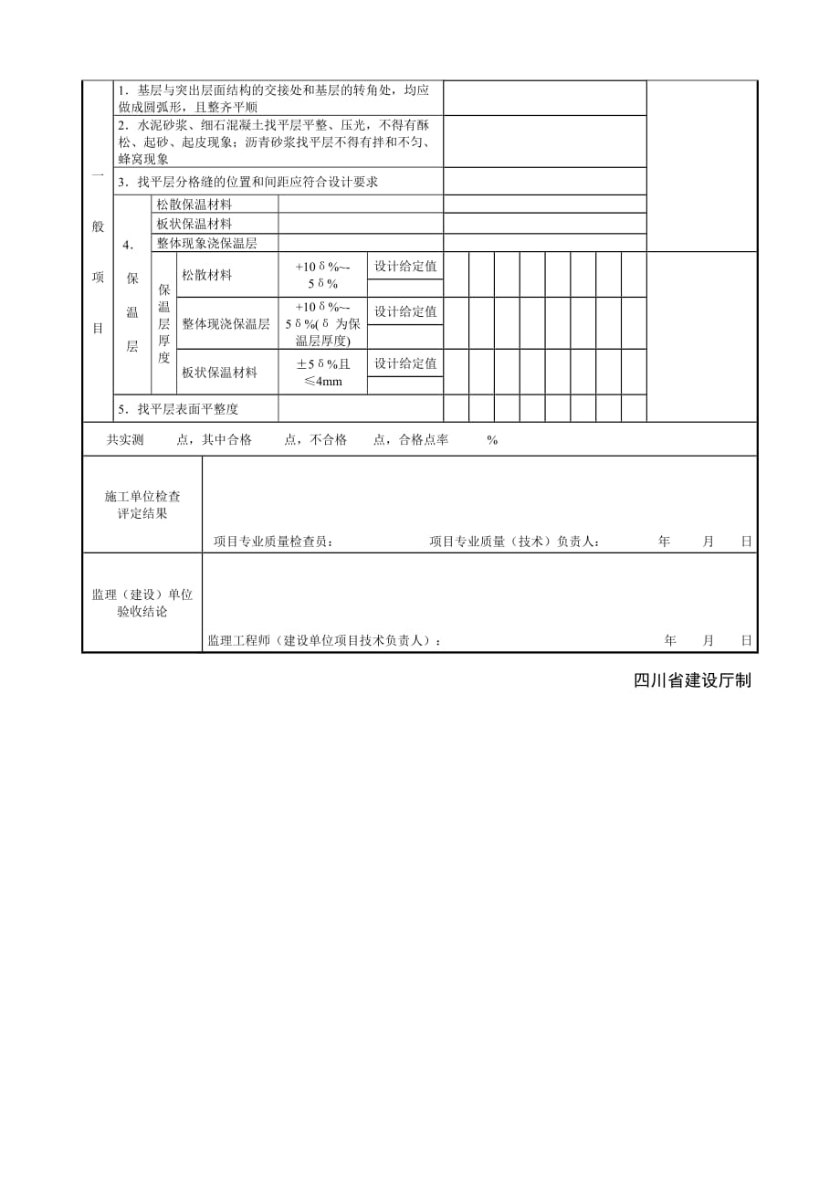 2019年整理sg屋面找平层、保温层检验批质量检验记录资料_第2页