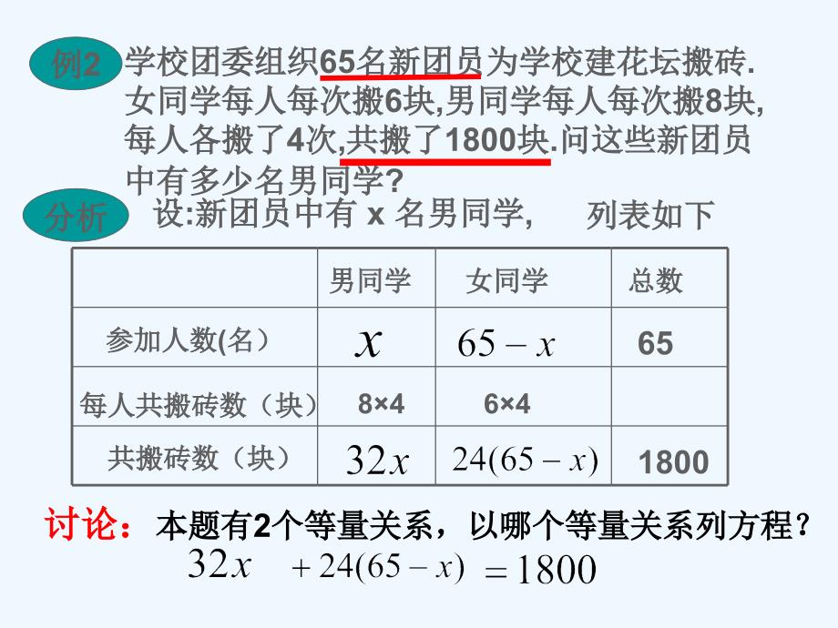 数学华东师大版七年级下册解一元一次方程应用题_第4页