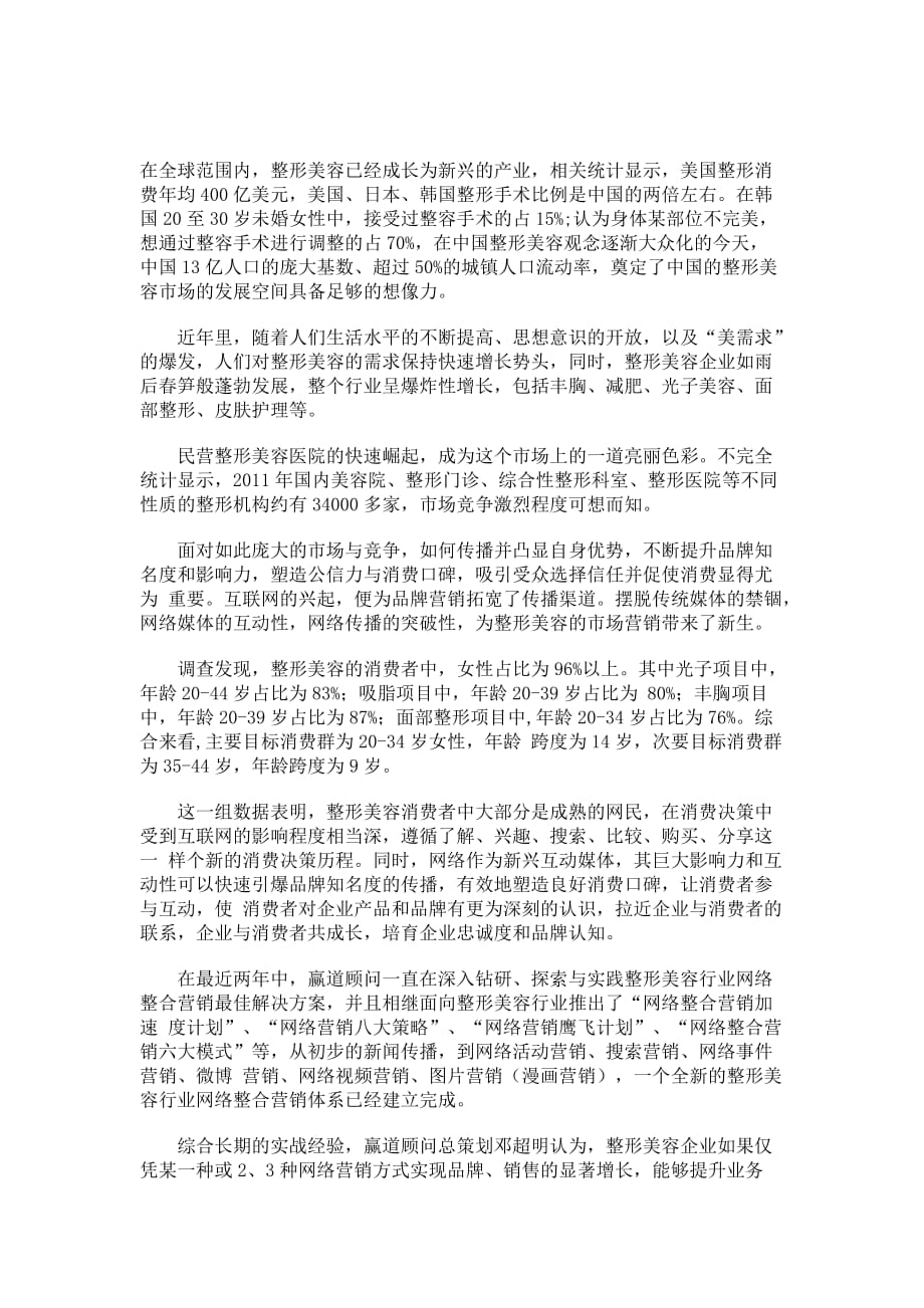 整形美容网络整合营销六大模式.doc_第1页