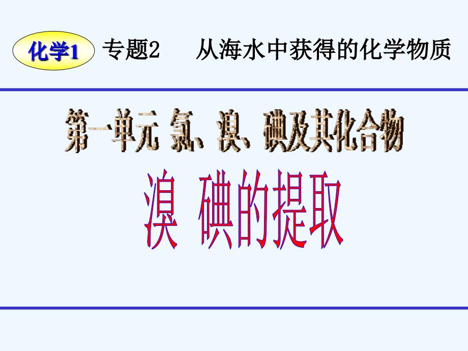 2017-2018高中化学 专题2 从海水中获得的化学物质 第1单元 氯 溴 碘及其化合物——溴、碘的提取 苏教必修1_第2页