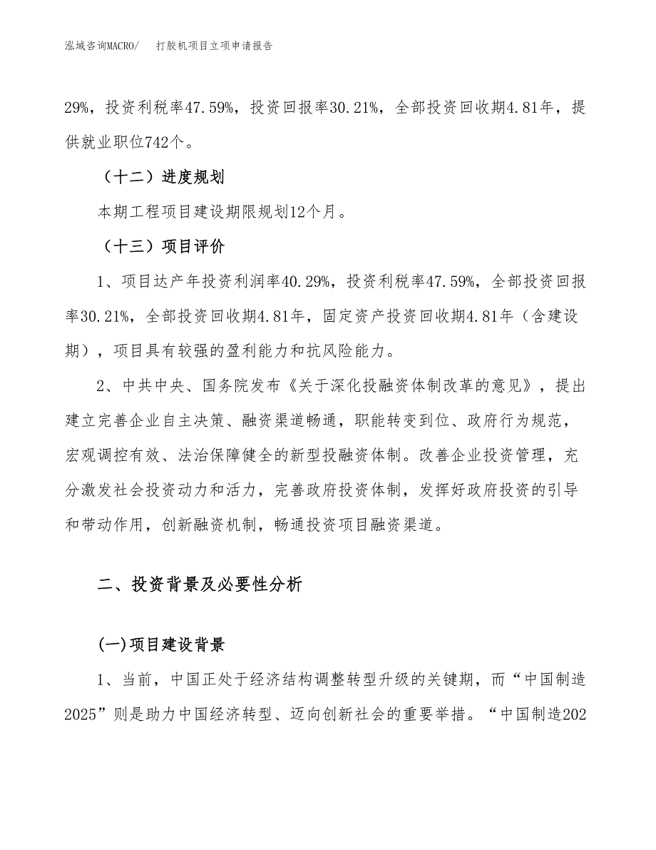 关于建设打胶机项目立项申请报告模板（总投资19000万元）_第4页