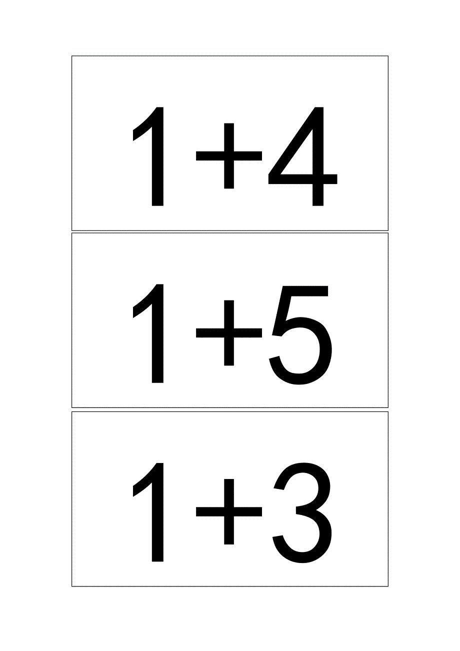 10以内加法算式卡片模版_第1页