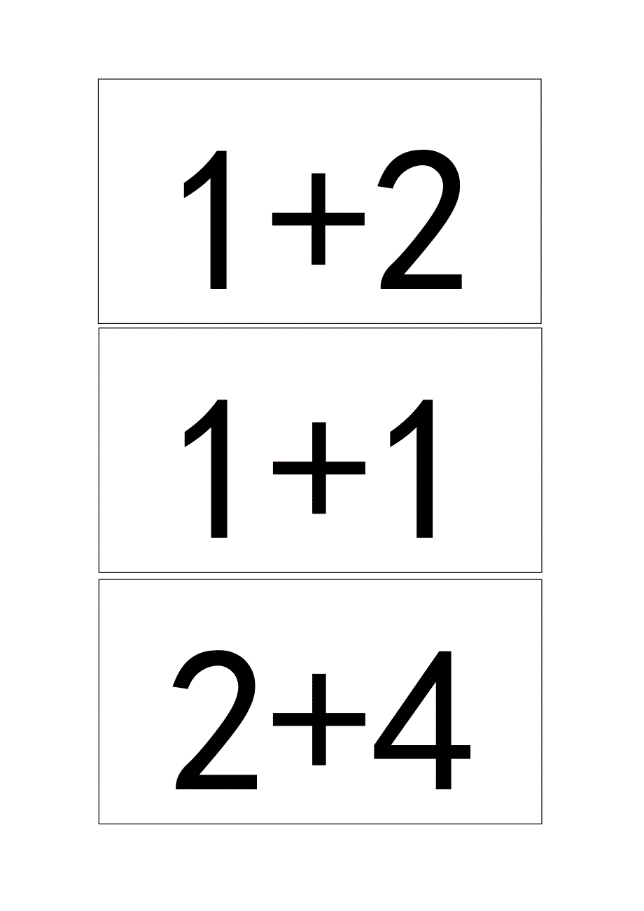10以内加法算式卡片模版_第2页