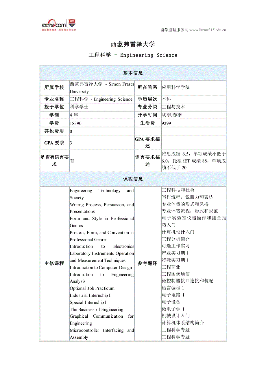 西蒙弗雷泽大学工程科学本科申请_第1页