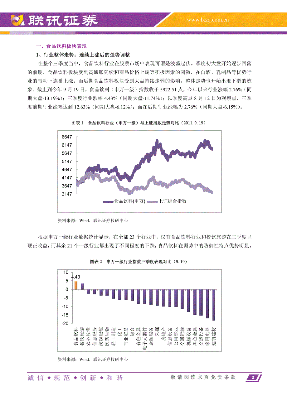 联讯证券-110929-2011年四季度食品饮料行业分析-政策压力和旺季刺激的博弈_第2页