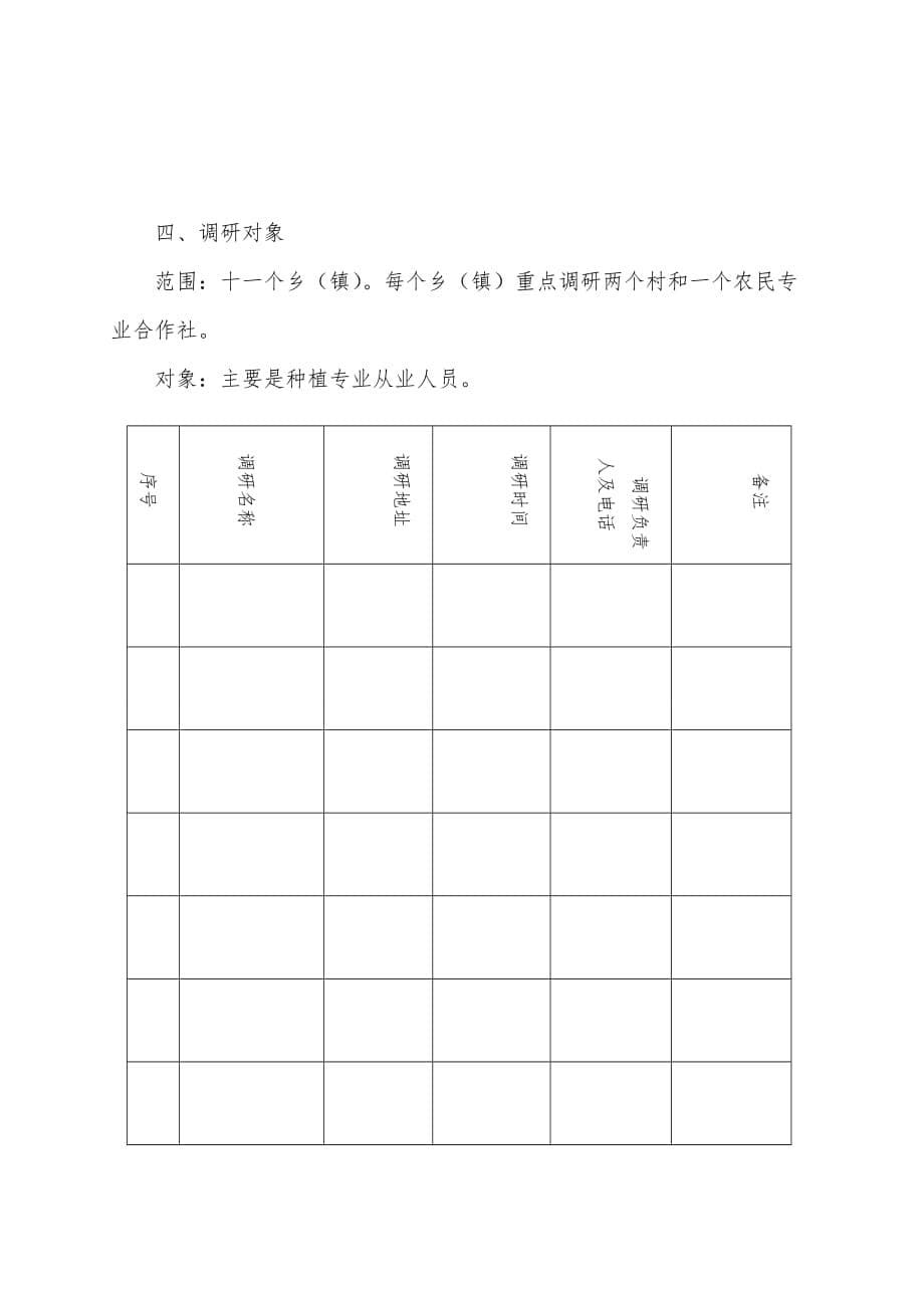 现代农艺人才需求调研方案_第5页