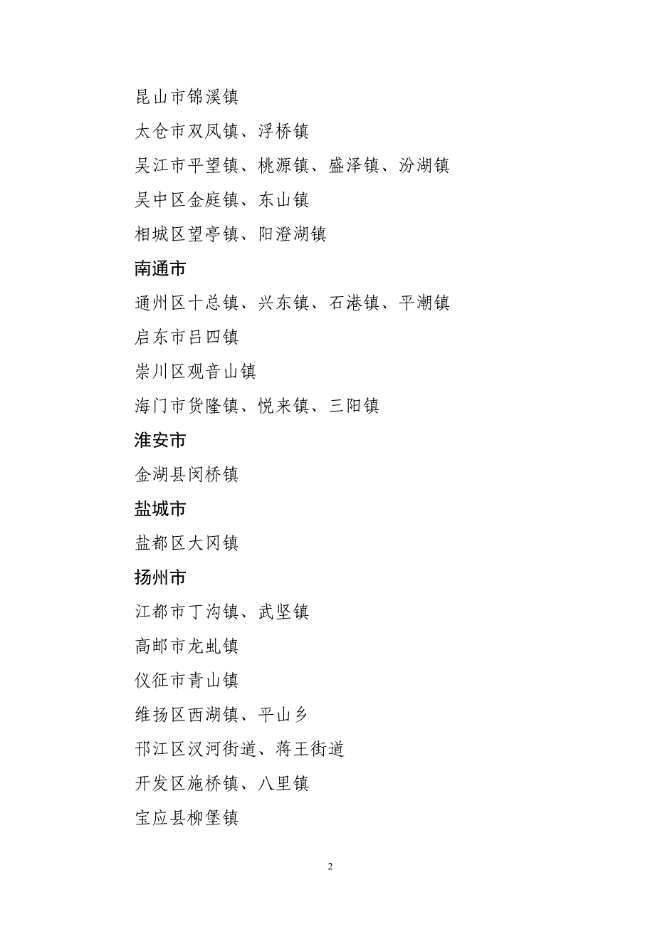 省爱卫会关于命名江苏省卫生镇(街道)(同名46938)_第2页