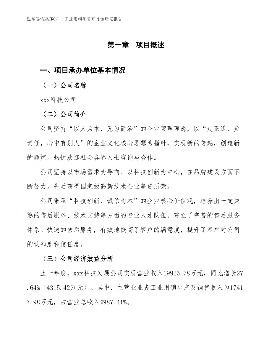 工业用锁项目可行性研究报告（总投资13000万元）（57亩）_第3页