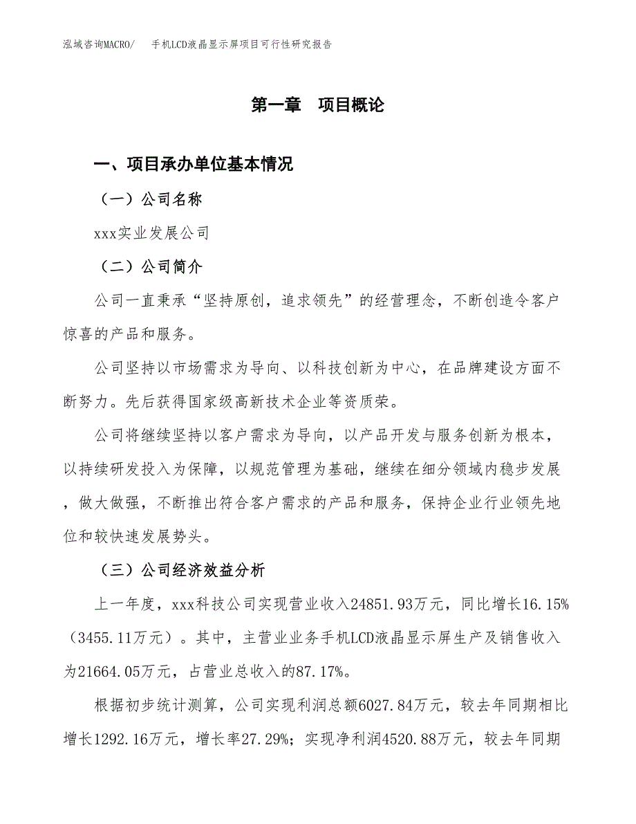 手机LCD液晶显示屏项目可行性研究报告（总投资12000万元）（50亩）_第3页