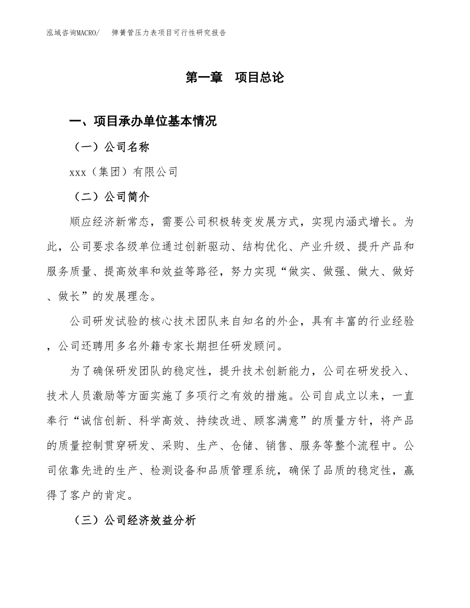 弹簧管压力表项目可行性研究报告（总投资19000万元）（88亩）_第3页