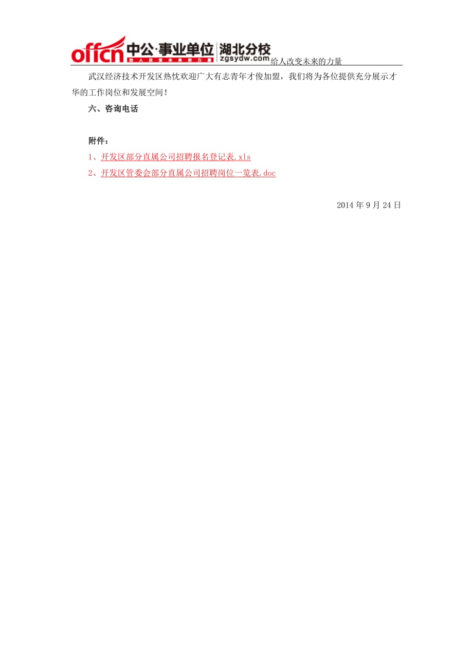 武汉经济技术开发区部分直属公司工作人员招聘启事_第3页