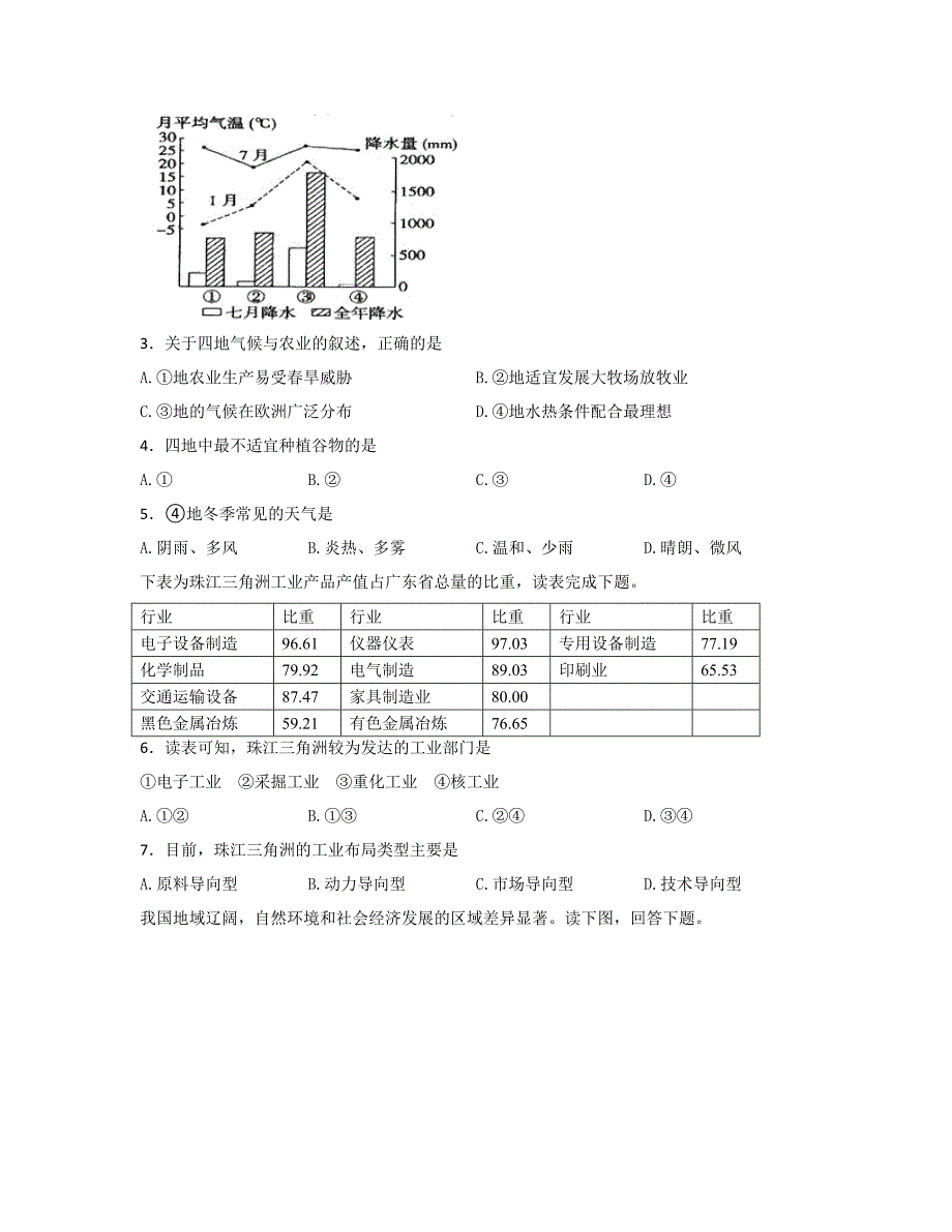 （教育精品）四川省达州市大竹县文星中学2015年高二下学期期初考地理试卷_第2页