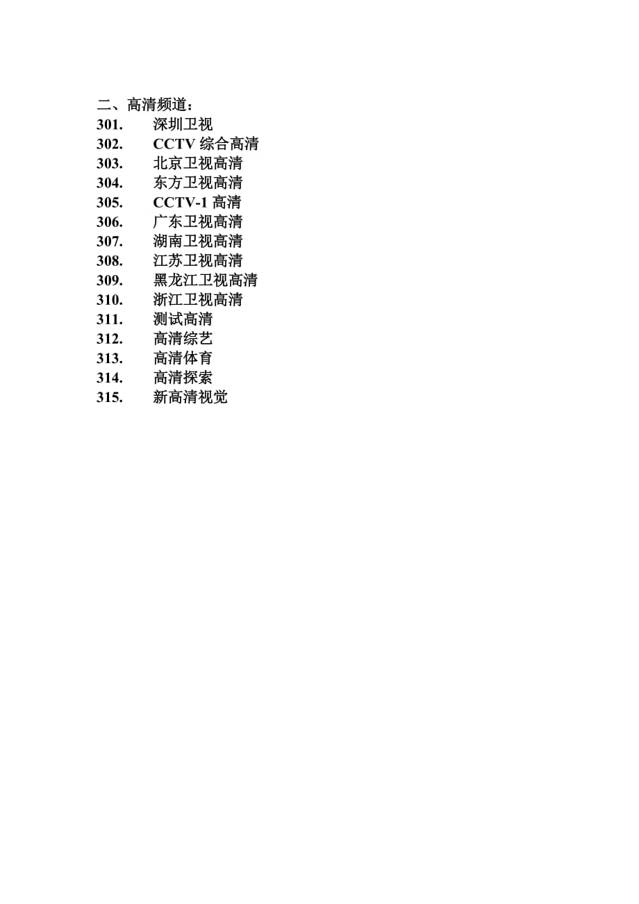 深圳数字电视节目表频道列表_第4页