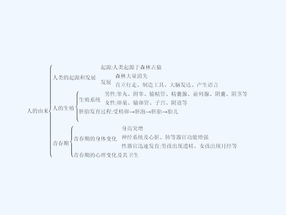 中考生物 第四单元 生物圈中的人 第一章整合 新人教版_第2页