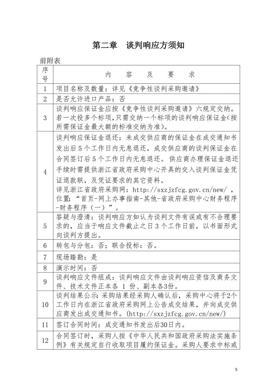 浙江体育职业技术学院移动校园APP建设项目竞争性谈判文件_第5页