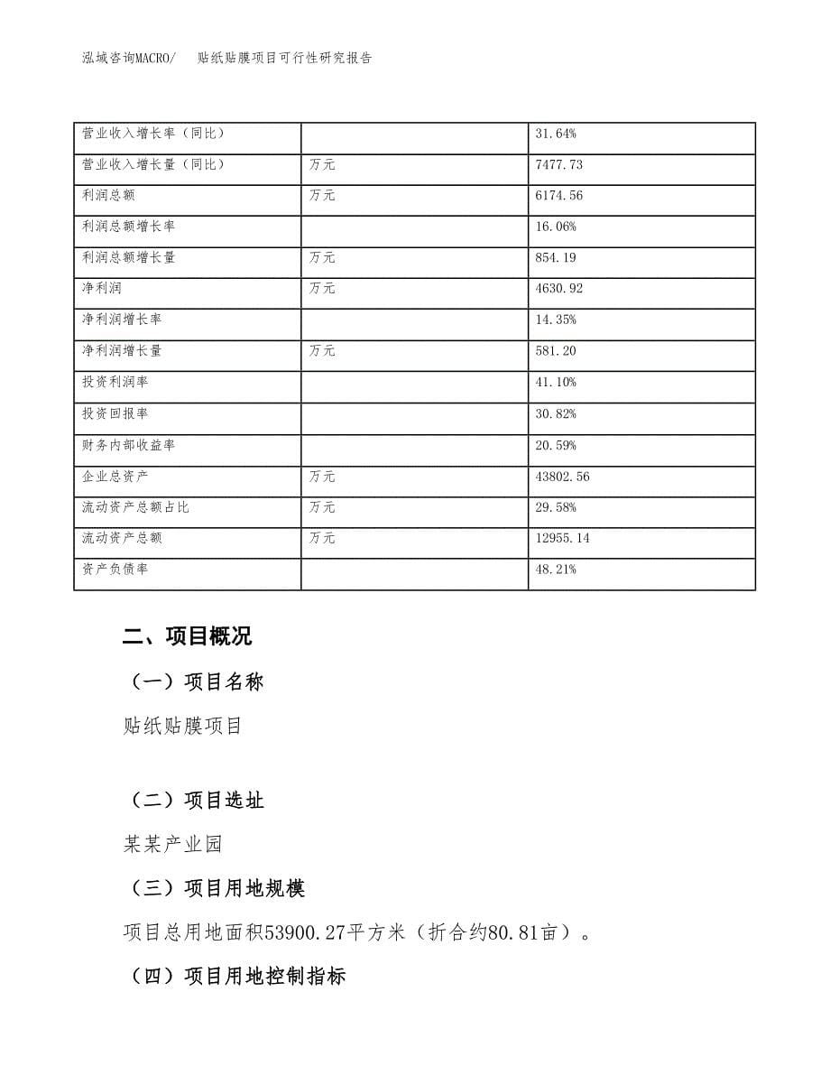 贴纸贴膜项目可行性研究报告（总投资19000万元）（81亩）_第5页