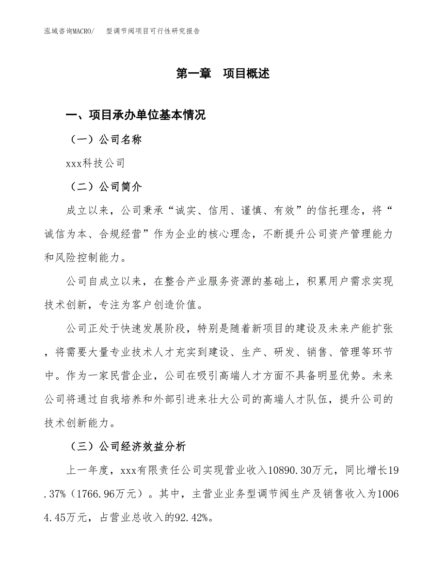 型调节阀项目可行性研究报告（总投资9000万元）（34亩）_第3页