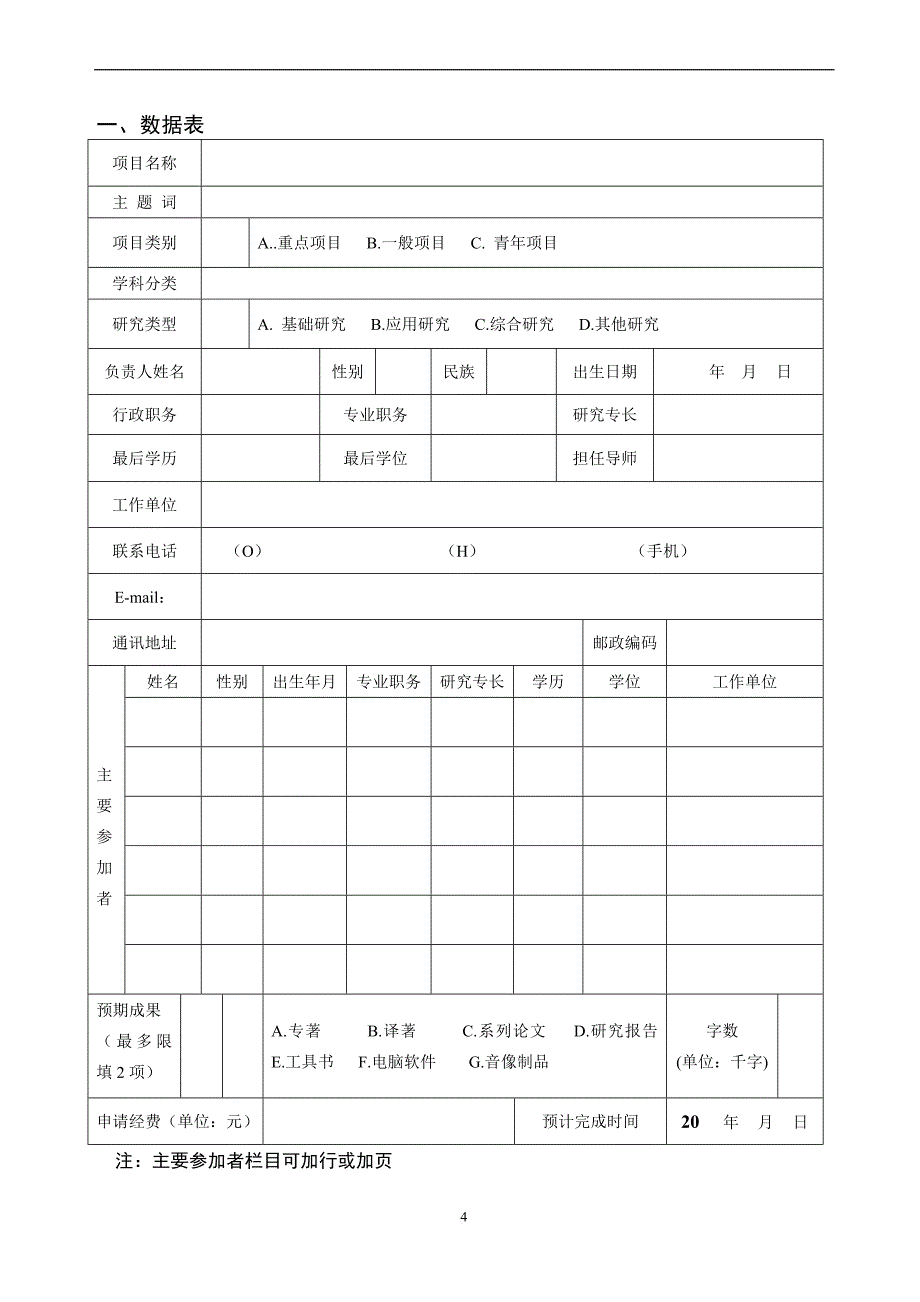 江西省艺术科学规划项目申请、评审书 (1)_第4页