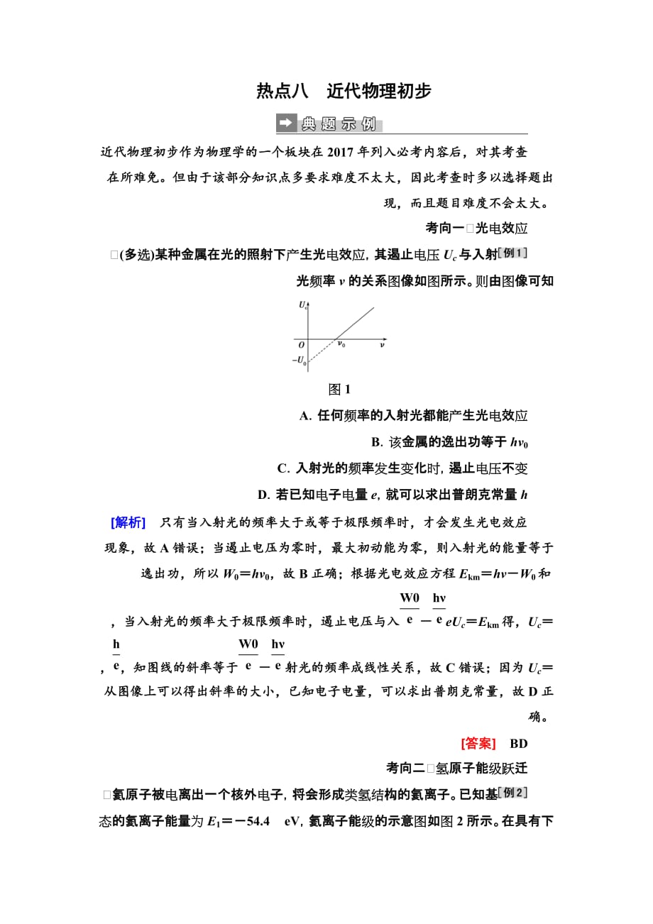 热点八近代物理初步_第1页