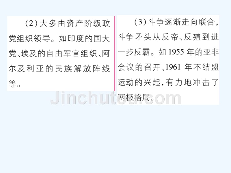 2018春九年级历史下册 第六单元 亚非拉国家的的、独立和振兴 第15课 非洲独立运动和拉美国家维护国家权益的斗争作业 岳麓版(1)_第4页