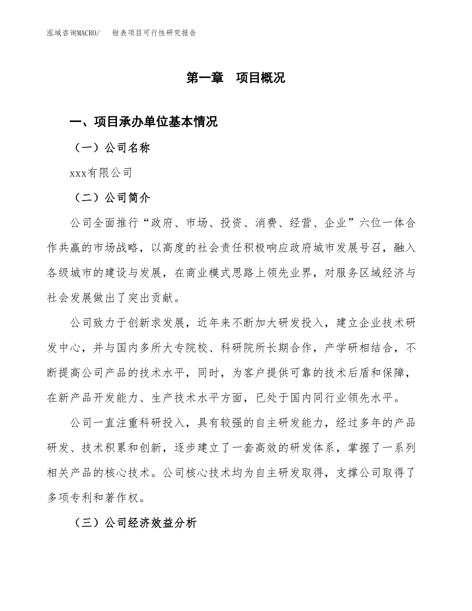 钳表项目可行性研究报告（总投资11000万元）（45亩）_第3页